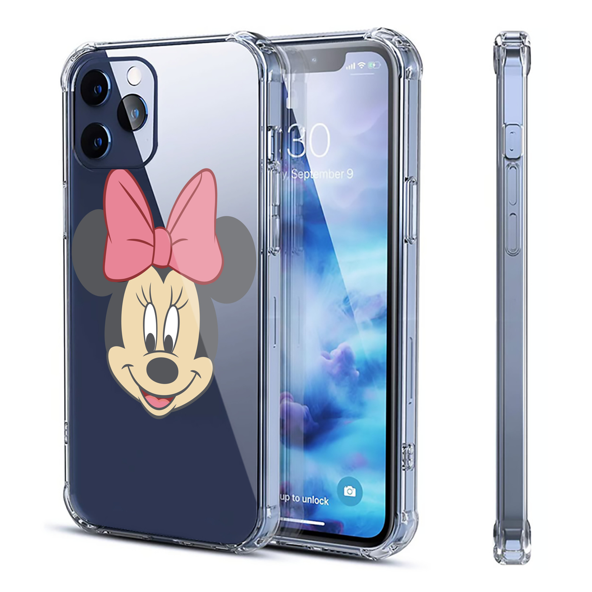 （画像用） ミッキーマウス Mickey Mouse 【iPhone 12シリーズ対応】透明スマホケース（クリアソフトケース）